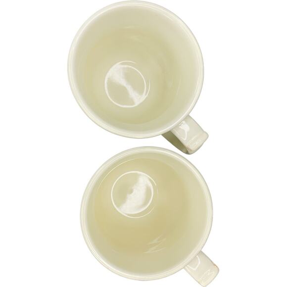 Longaberger Pottery VINTAGE VINE MUG in Cream Set of 2 - Picture 5 of 8